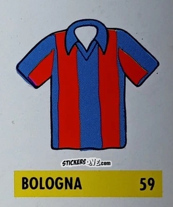 Sticker Maglia Bologna - Micro Calcio Campionato 1990-1991 n. 59 - Vallardi
