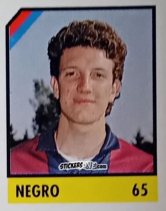 Figurina Negro - Micro Calcio Campionato 1990-1991 n. 65 - Vallardi