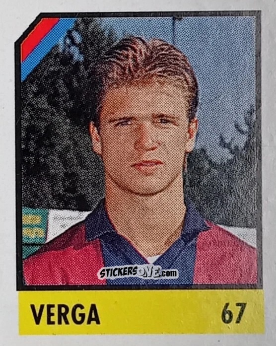 Cromo Verga - Micro Calcio Campionato 1990-1991 n. 67 - Vallardi