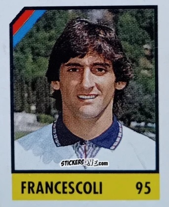 Sticker Francescoli - Micro Calcio Campionato 1990-1991 n. 95 - Vallardi