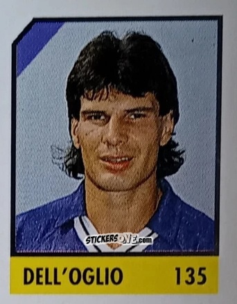 Sticker Dell'Oglio - Micro Calcio Campionato 1990-1991 n. 135 - Vallardi