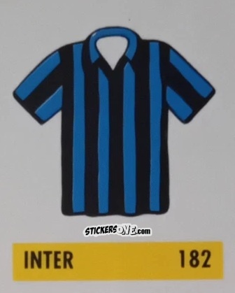 Figurina Maglia Inter - Micro Calcio Campionato 1990-1991 n. 182 - Vallardi