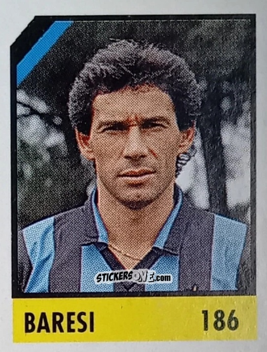 Cromo Baresi - Micro Calcio Campionato 1990-1991 n. 186 - Vallardi