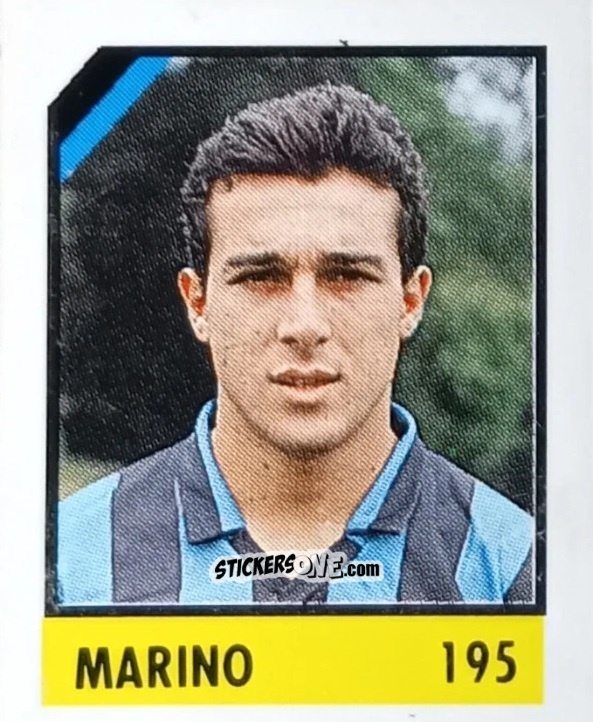 Figurina Marino - Micro Calcio Campionato 1990-1991 n. 195 - Vallardi