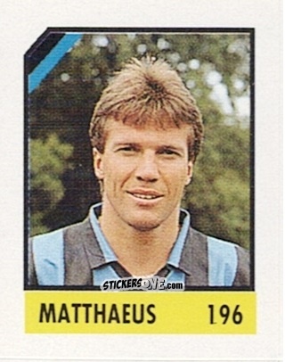 Sticker Matthaus - Micro Calcio Campionato 1990-1991 n. 196 - Vallardi