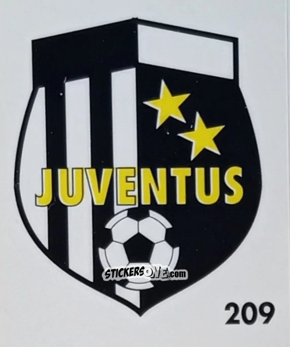 Cromo Stemma Juventus - Micro Calcio Campionato 1990-1991 n. 209 - Vallardi