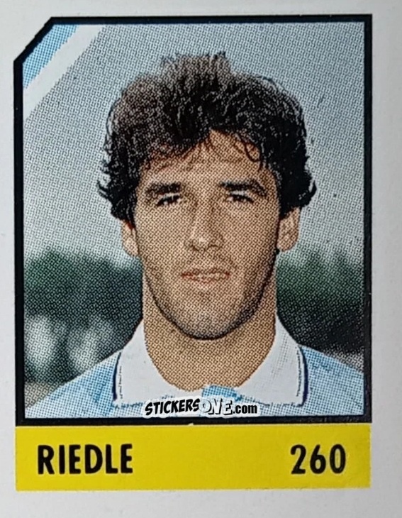 Figurina Riedle - Micro Calcio Campionato 1990-1991 n. 260 - Vallardi