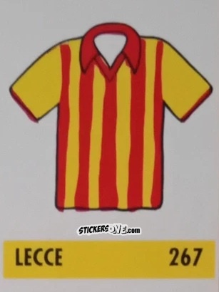 Figurina Maglia Lecce - Micro Calcio Campionato 1990-1991 n. 267 - Vallardi