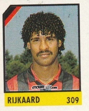 Figurina Rijkaard - Micro Calcio Campionato 1990-1991 n. 309 - Vallardi