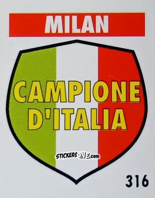 Cromo Serie A - Palmares - Micro Calcio Campionato 1990-1991 n. 316 - Vallardi
