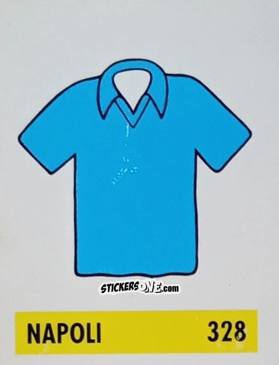Sticker Maglia Napoli - Micro Calcio Campionato 1990-1991 n. 328 - Vallardi