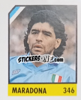 Sticker Maradona - Micro Calcio Campionato 1990-1991 n. 346 - Vallardi