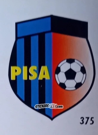 Figurina Stemma Pisa - Micro Calcio Campionato 1990-1991 n. 375 - Vallardi
