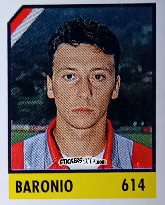 Sticker Baronio - Micro Calcio Campionato 1990-1991 n. 614 - Vallardi