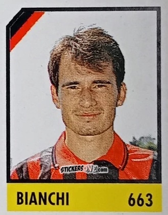 Sticker Bianchi - Micro Calcio Campionato 1990-1991 n. 663 - Vallardi
