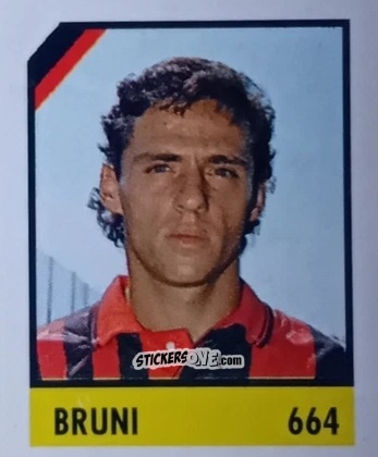 Sticker Bruni - Micro Calcio Campionato 1990-1991 n. 664 - Vallardi