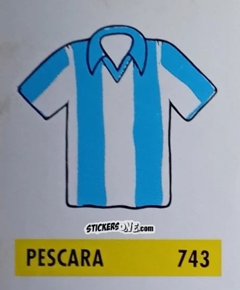 Sticker Maglia Pescara - Micro Calcio Campionato 1990-1991 n. 743 - Vallardi