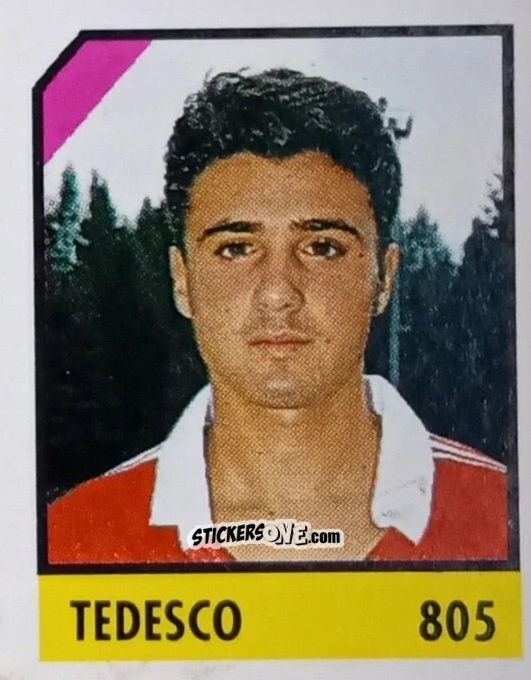 Sticker Tedesco - Micro Calcio Campionato 1990-1991 n. 805 - Vallardi