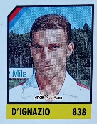 Cromo D'Ignazio - Micro Calcio Campionato 1990-1991 n. 838 - Vallardi