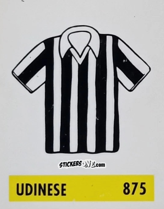 Sticker Maglia Udinese - Micro Calcio Campionato 1990-1991 n. 875 - Vallardi