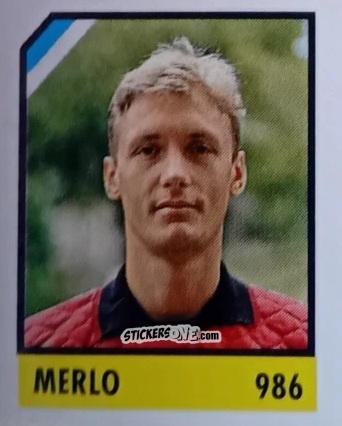 Figurina Merlo - Micro Calcio Campionato 1990-1991 n. 986 - Vallardi