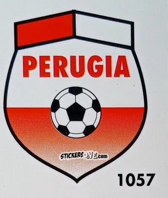 Figurina Stemma Perugia - Micro Calcio Campionato 1990-1991 n. 1057 - Vallardi
