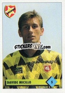 Sticker Davide Micillo - Calcio 1992-1993 n. 5 - Merlin