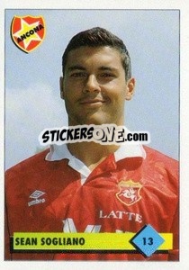 Sticker Sean Sogliano - Calcio 1992-1993 n. 13 - Merlin