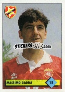 Sticker Massimo Gadda - Calcio 1992-1993 - Merlin