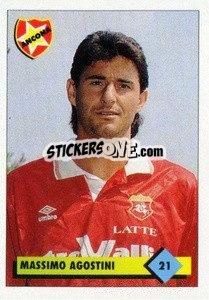 Sticker Massimo Agostini - Calcio 1992-1993 n. 21 - Merlin