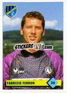 Sticker Fabrizio Ferron - Calcio 1992-1993 n. 24 - Merlin