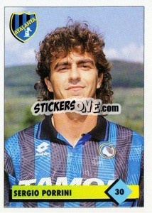 Figurina Sergio Porrini - Calcio 1992-1993 - Merlin