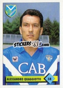 Figurina Alessandro Quaggiotto - Calcio 1992-1993 - Merlin