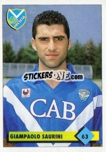 Sticker Giampaolo Saurini - Calcio 1992-1993 n. 63 - Merlin