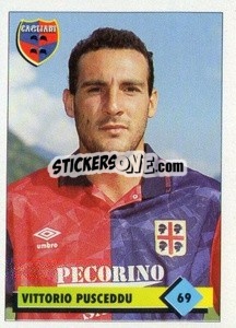 Sticker Vittorio Pusceddu - Calcio 1992-1993 - Merlin