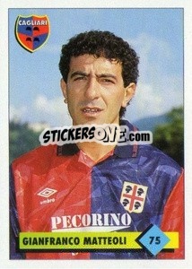 Sticker Gianfranco Matteoli - Calcio 1992-1993 n. 75 - Merlin