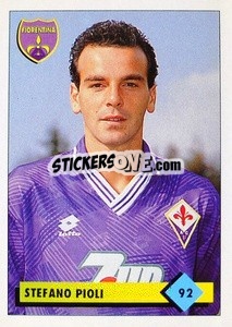 Sticker Stefano Pioli - Calcio 1992-1993 n. 92 - Merlin