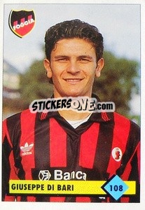 Figurina Giuseppe Di Bari - Calcio 1992-1993 - Merlin