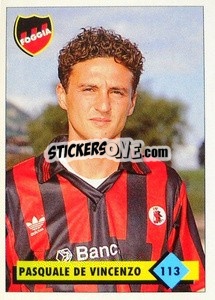 Sticker Pasquale De Vincenzo - Calcio 1992-1993 n. 113 - Merlin