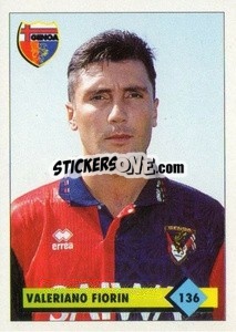 Sticker Valeriano Fiorin - Calcio 1992-1993 n. 136 - Merlin