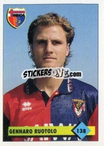 Cromo Gennaro Ruotolo - Calcio 1992-1993 - Merlin