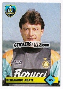 Sticker Beniamino Abate - Calcio 1992-1993 - Merlin