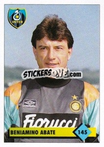 Sticker Beniamino Abate - Calcio 1992-1993 n. 145 - Merlin