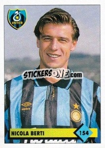 Sticker Nicola Berti - Calcio 1992-1993 - Merlin