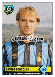 Sticker Davide Fontolan - Calcio 1992-1993 - Merlin