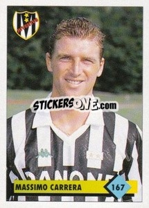 Figurina Massimo Carrera - Calcio 1992-1993 - Merlin