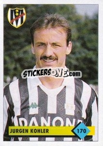 Figurina Jurgen Kohler - Calcio 1992-1993 - Merlin