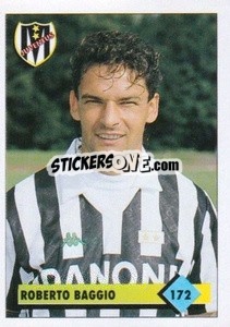 Figurina Roberto Baggio - Calcio 1992-1993 - Merlin