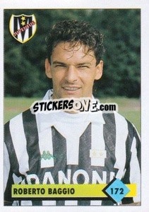Sticker Roberto Baggio - Calcio 1992-1993 n. 172 - Merlin