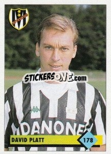 Sticker David Platt - Calcio 1992-1993 n. 178 - Merlin